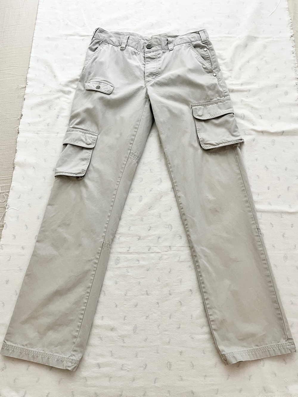 Vintage Benetton Khaki Cargo Pants | Utilitarian Military Gorpcore | Unisex 32